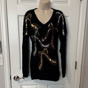 Vintage I.B. Diffusion Sequin Bow Sweater